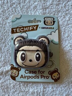 Techify x Cutie Pals Brown Monster Bear Apple Airpods Pro Case